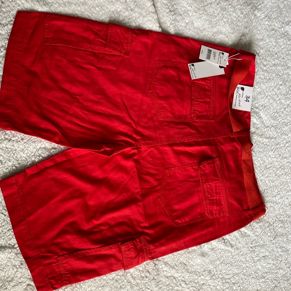 Men’s red cargo shorts NEW!!